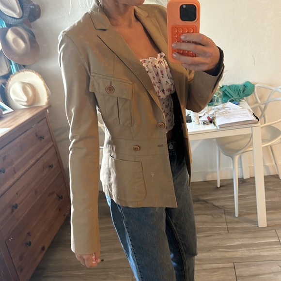 Alessandro Dell’Acqua vintage tan blazer jacket - Picture 5 of 7